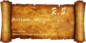 Rottman Sára névjegykártya